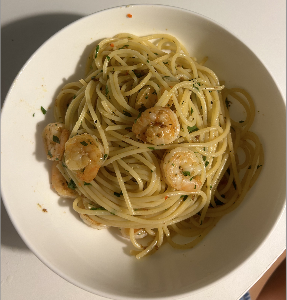 Lemon Garlic Chilli Prawn Pasta