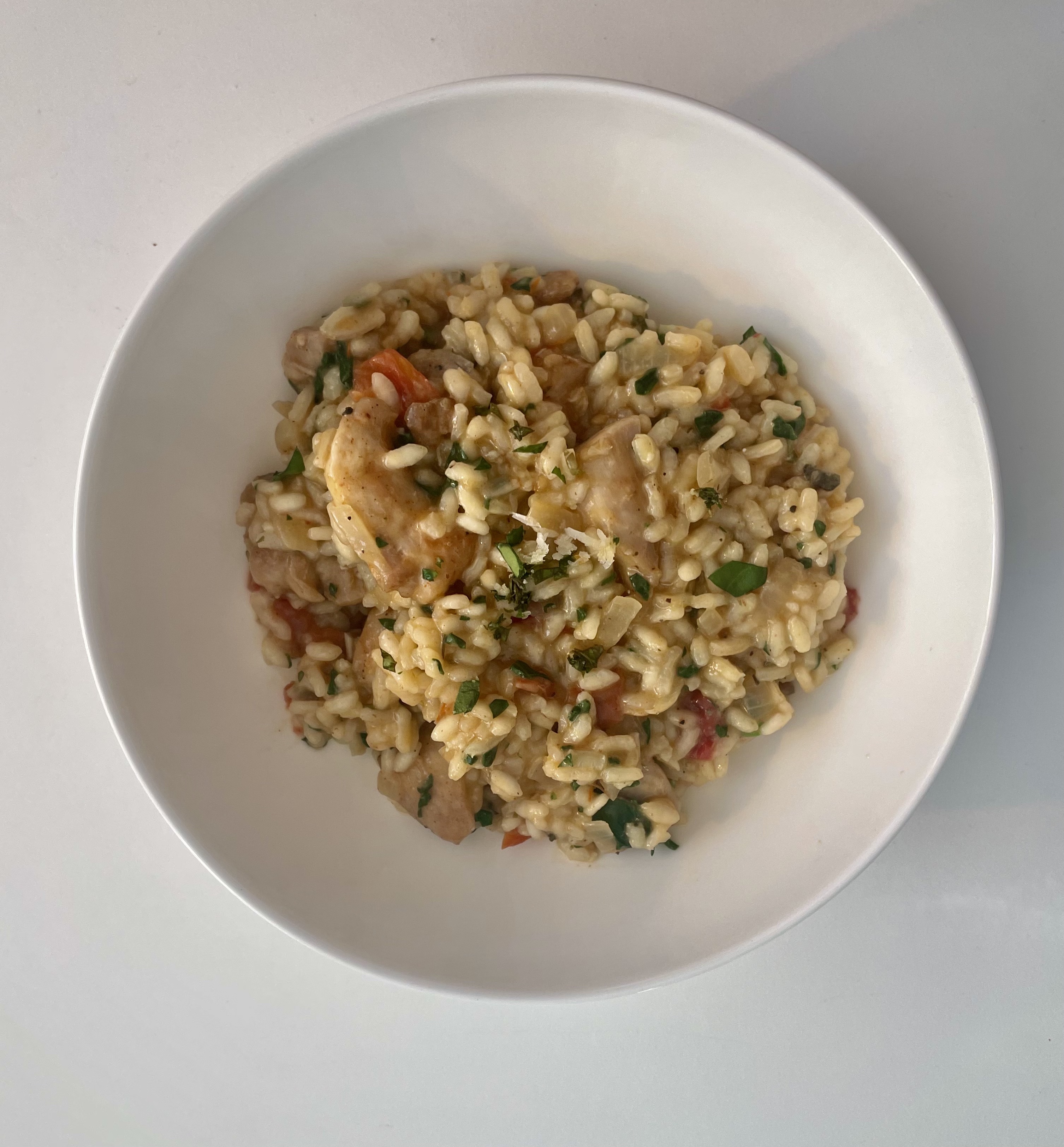 Chicken sundried tomato and spinach risotto